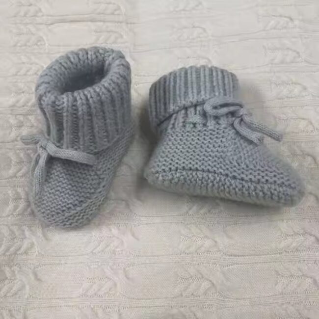 Hot sale baby socks newborn gift knitted baby sock shoes 100 Merino Wool for newborn 3 to 9 months - Image 3