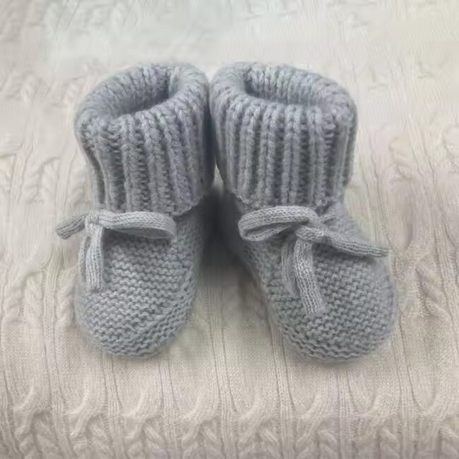 Hot sale baby socks newborn gift knitted baby sock shoes 100 Merino Wool for newborn 3 to 9 months - Image 4