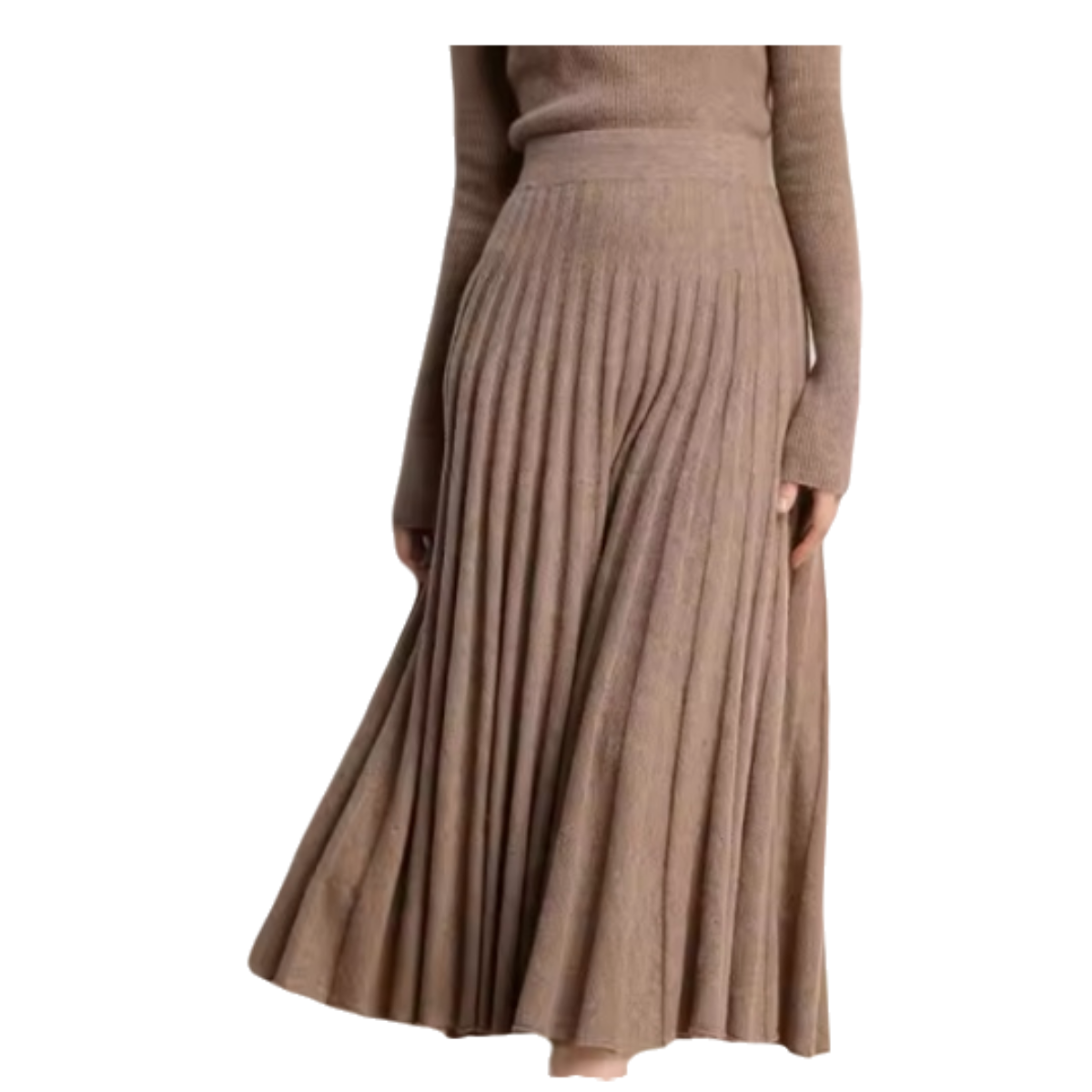 hot sell design knit cashmere wool skirt women dress pleated long skirt