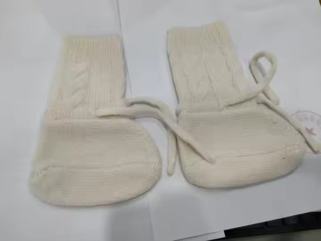 FA Winter Custom Newborn Baby Knitted Cashmere Socks Knit Wool Shoes Undyed Eco Sock booties Warm Comfortable - Image 4