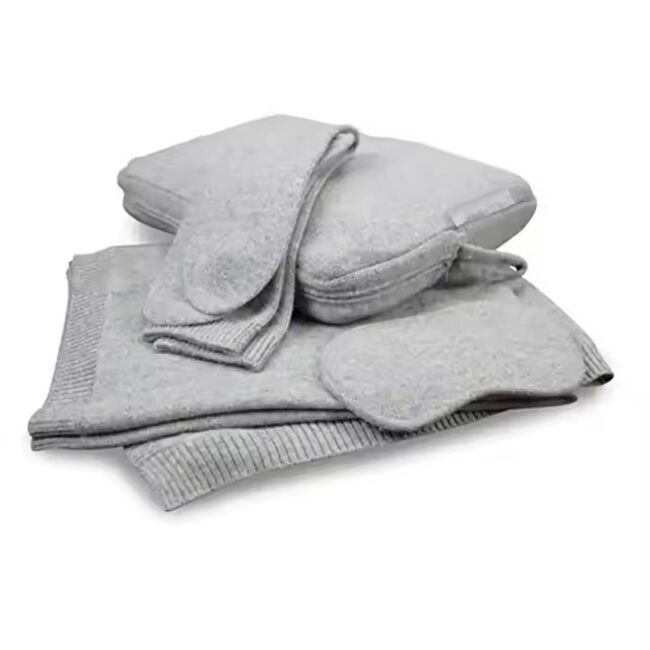 luxury Cashmere travel set cashmere gift set travel set blanket - Image 3