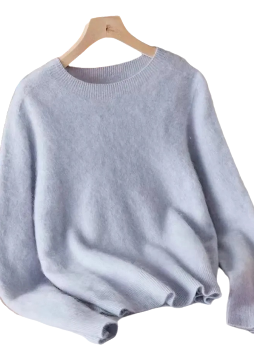 Custom Cashmere Sweater Manufacturer Brushed Cashmere Women Pullover Autumn/Winter Fluffy Luxury Cashmere Sweater Soft c